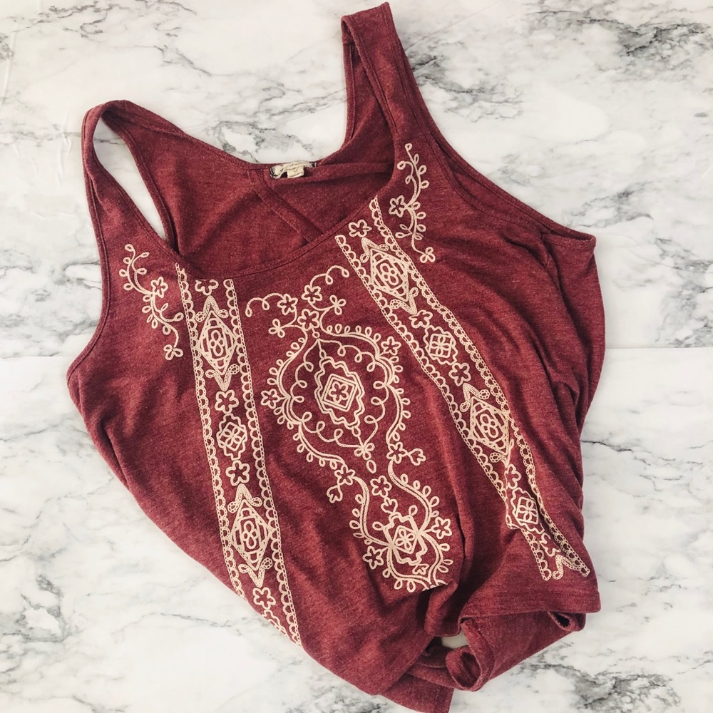 Open back tank top
